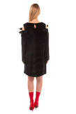 BRIGITTE BARDOT Chenille Shift Dress Size 0 / XS Black Details Shoulder gallery photo number 4