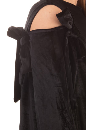 BRIGITTE BARDOT Chenille Shift Dress Size 0 / XS Black Details Shoulder gallery photo number 5