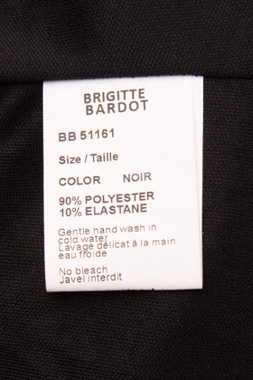 BRIGITTE BARDOT Chenille Shift Dress Size 0 / XS Black Details Shoulder gallery photo number 7