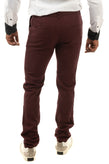 RRP €130 VI.E SIX EDGES Flannel Chino Trousers Size 31 Stretch Bordeaux gallery photo number 4