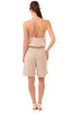 VERO MODA Playsuit Size L Adjustable Straps Cross Over Turn Up Cuffs gallery photo number 4