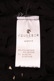 FOUDESIR Top Size S Black Laser Cut Hem Short Sleeve Crew Neck Made in Italy gallery photo number 7