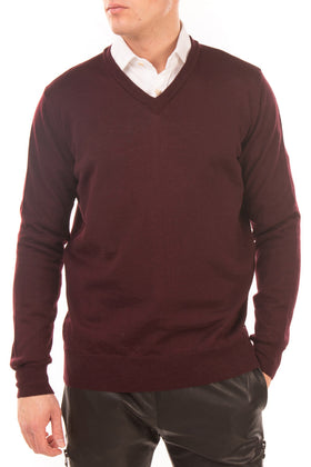 GIOFERRARI Jumper Size 48 / M Wool Blend Thin Knit Long Sleeve V Neck gallery photo number 2