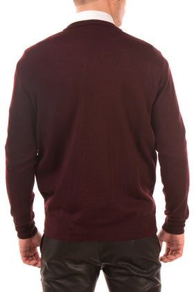 GIOFERRARI Jumper Size 48 / M Wool Blend Thin Knit Long Sleeve V Neck gallery photo number 4