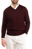GIOFERRARI Jumper Size 56 / 3XL Wool Blend Thin Knit Long Sleeve V Neck gallery photo number 3