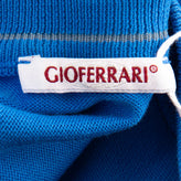 RRP €125 GIOFERRARI Jumper Size 56 Blue Thin Knit Crew Neck Made in Italy gallery photo number 8