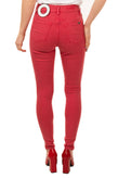 SEVEN7 Trousers W29 L28 Stretch Garment Dye Logo Detail Low Rise Super Skinny Fi gallery photo number 3