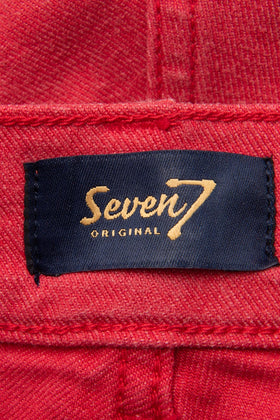 SEVEN7 Trousers W29 L28 Stretch Garment Dye Logo Detail Low Rise Super Skinny Fi gallery photo number 6