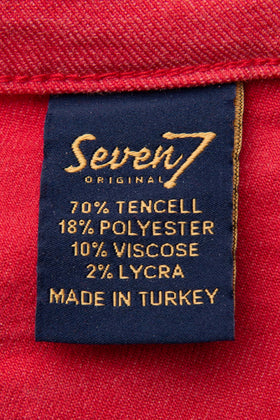 SEVEN7 Trousers W29 L28 Stretch Garment Dye Logo Detail Low Rise Super Skinny Fi gallery photo number 7