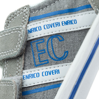 ENRICO COVERI Kids Leather & Canvas Sneakers Size 28 UK 10 US 11 Logo Patch gallery photo number 10