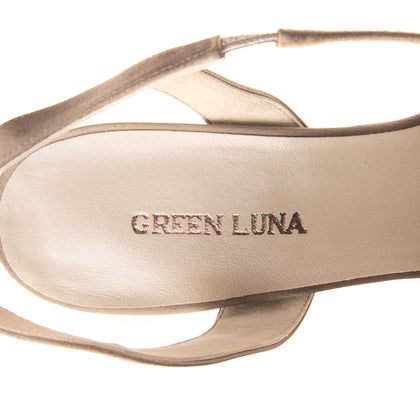 RRP €150 GREEN LUNA Satin Slingback Sandals EU 39 UK 6 US 9 Heel Made in Italy gallery photo number 6
