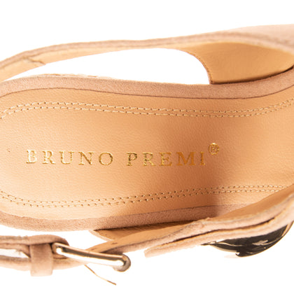 BRUNO PREMI Suede Leather Slingback Sandals Size 39 UK 6 US 8.5 Platform gallery photo number 6