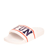 THE WHITE BRAND Terrycloth Slide Sandals Size 36 UK 3 US 6 Coated 'JUST 4 FUN' gallery photo number 2