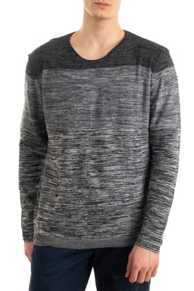 PHIL GREY Jumper Size L Thin Wool Blend Medium Knit Exposed Seam Raw Edges gallery photo number 2