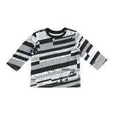 JOHN GALLIANO T-Shirt Top Size 9M Printed Car & Inscriptions Striped Long Sleeve gallery photo number 1