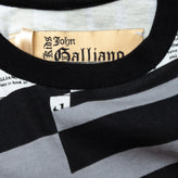 JOHN GALLIANO T-Shirt Top Size 9M Printed Car & Inscriptions Striped Long Sleeve gallery photo number 4