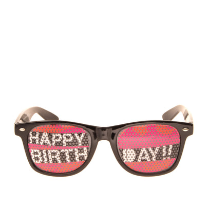 NUNETTES Butterfly Sunglasses UV400 Protection 'HAPPY BIRTHDAY' Stickers