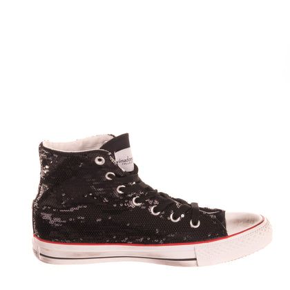 PRIMADONNA COLLECTION High Top Sneakers EU41 UK8 US10 Reverse Sequins Dirty Look gallery photo number 3
