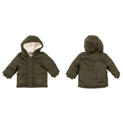 NAME IT Quilted Jacket Size 4-6M 68CM Sherpa Inside Embroidered Full Zip gallery photo number 1