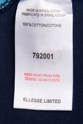 ELLESSE T-Shirt Top Size L LIMITED Coated Logo Front Crew Neck Short Sleeve gallery photo number 7