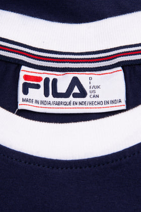 FILA T-Shirt Top Size S Logo Patched & Straps Crew Neck Short Sleeve gallery photo number 7
