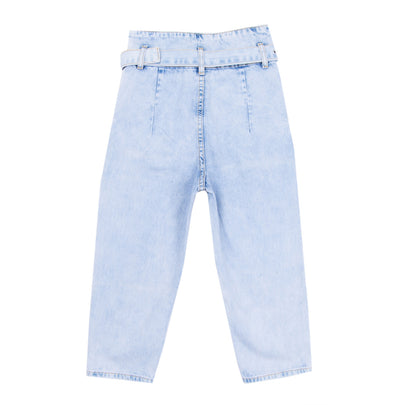 MARC ELLIS Jeans Size 10Y Acid Wash Belted High Waist Cropped Slim Fit