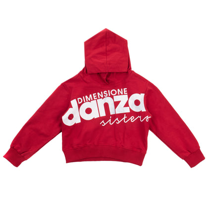 DIMENSIONE DANZA SISTERS Pullover Hoodie Size 6Y Coated Logo Made in Italy gallery photo number 1