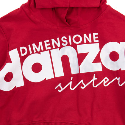 DIMENSIONE DANZA SISTERS Pullover Hoodie Size 6Y Coated Logo Made in Italy gallery photo number 3
