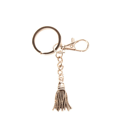 Metal Keyring Aged Tassel Charm Drop Clasp & Ring Closure gallery photo number 2