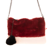 RRP €140 TSD12 RESEARCH Faux Fur Crossbody Clutch Bag Chain Strap Zip Closure gallery photo number 2