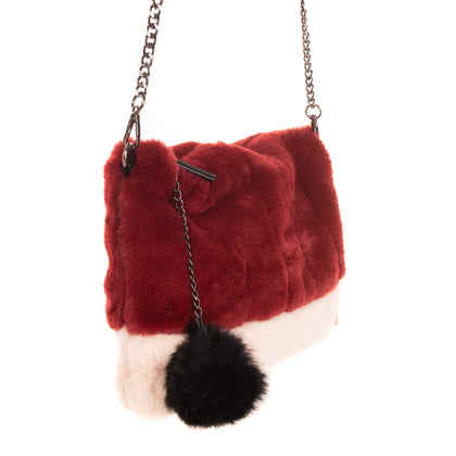 RRP €140 TSD12 RESEARCH Faux Fur Crossbody Clutch Bag Chain Strap Zip Closure gallery photo number 3