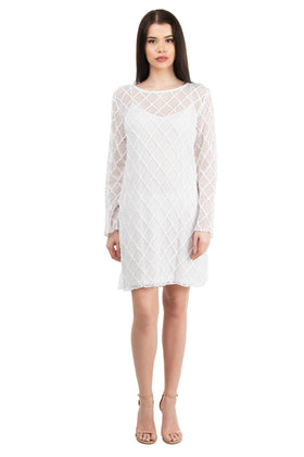 FEDERICA TOSI Crochet Beach Dress Size S See-Through Long Sleeve Made in Italy gallery photo number 2