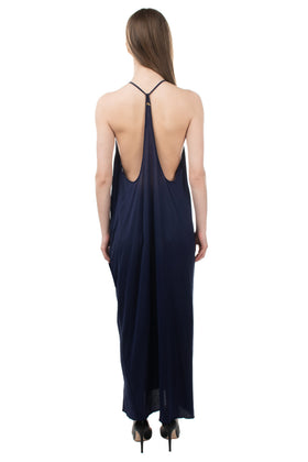 CYCLE Maxi Dress Size XS Unlined Draped Open Back Strappy Made in Italy gallery photo number 5
