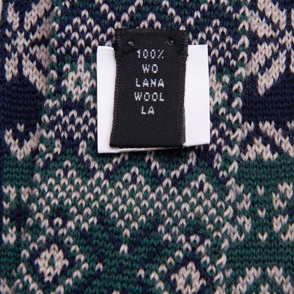 LUIGI BORRELLI NAPOLI Wool Knitted Necktie Short Scandinavian Pattern RRP €155 gallery photo number 5