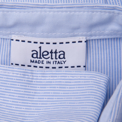 ALETTA Body Shirt size 6M / 68CM Dotted & Striped Regular Collar Made in Italy gallery photo number 4