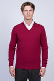 HACKETT Wool Jumper Size XL Thin Knit Embroidered Logo Long Sleeve V-Neck gallery photo number 3