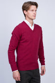HACKETT Wool Jumper Size XL Thin Knit Embroidered Logo Long Sleeve V-Neck gallery photo number 4