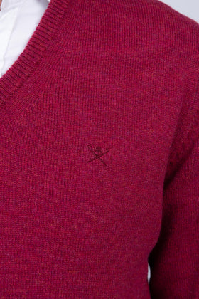 HACKETT Wool Jumper Size XL Thin Knit Embroidered Logo Long Sleeve V-Neck gallery photo number 6