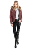 RRP€1450 ROBERTO CAVALLI CLASS Leather Jacket Size 40 / S Padded Detachable Hood gallery photo number 2