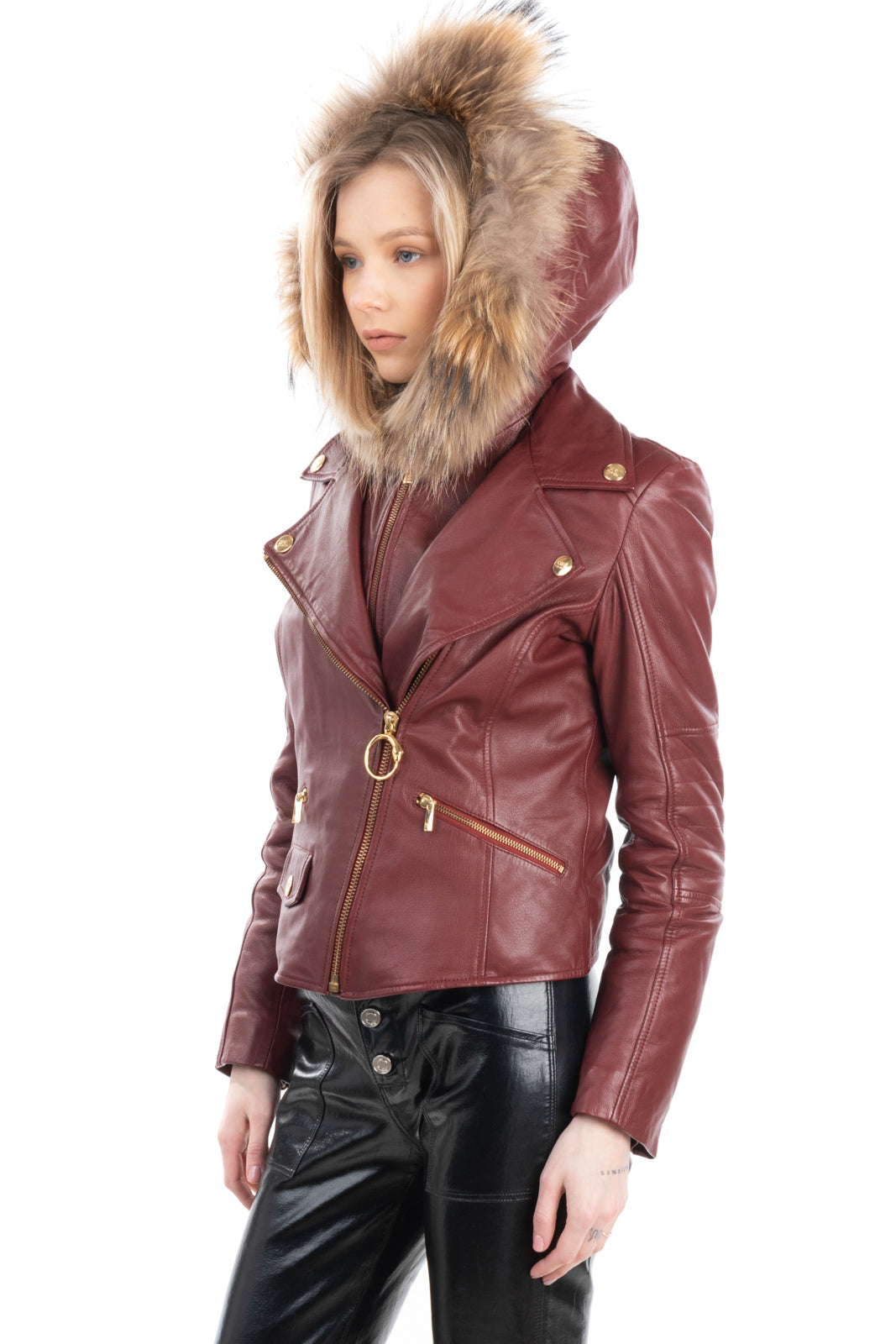 stemning Udrydde forudsætning RRP€1450 ROBERTO CAVALLI CLASS Leather Jacket Size 40 / S Padded Detac  –POPPRI Online Fashion Auctions