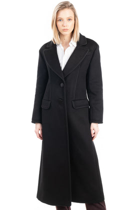 RRP €2755 GIORGIO ARMANI Angora & Wool Overcoat Size 40 / S Black Silk Lined gallery photo number 4