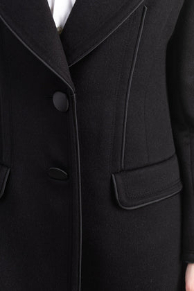 RRP €2755 GIORGIO ARMANI Angora & Wool Overcoat Size 40 / S Black Silk Lined gallery photo number 7