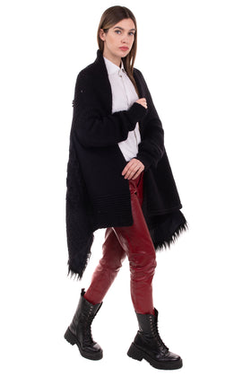 RRP €575 SIMONE ROCHA Wrap Scarf Cardigan One Size Alpaca & Wool Blend Chunky gallery photo number 2