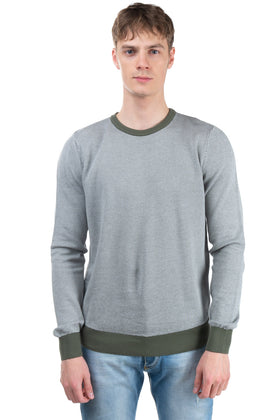 RRP€105 GIOFERRARI Jumper Size 50 / L Thin Knit Two Tone Long Sleeve Crew Neck gallery photo number 2