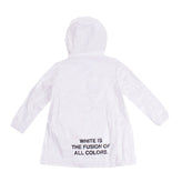 FREEDOMDAY Raincoat Size 8Y White Varnished Popper Front Hooded gallery photo number 2