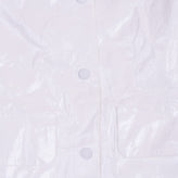 FREEDOMDAY Raincoat Size 8Y White Varnished Popper Front Hooded gallery photo number 4