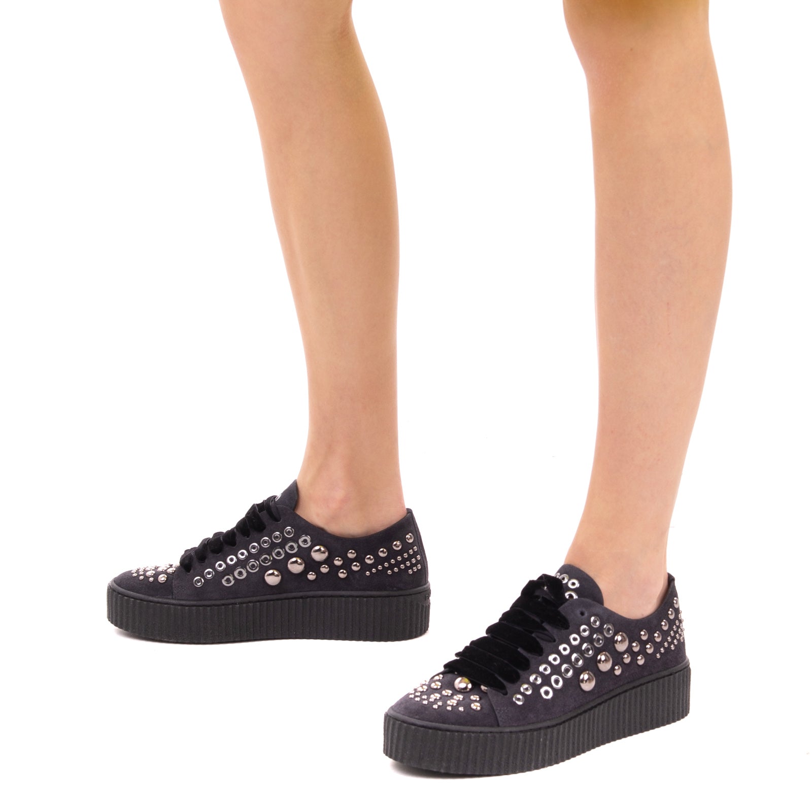 RRP €270 PINKO Suede Leather Sneakers Size 36 UK 3-3.5 US 6 Studded Flatform gallery main photo