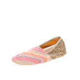 ANNIEL Flat Shoes EU 38 UK 5 US 8 Woven Glittered Chevron Slip On Made in Italy gallery photo number 2