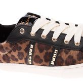 LOLWAY Faux Fur Sneakers Size 38 UK 5 US 8 Leopard Pattern Studded Serrated Sole gallery photo number 7