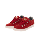 RRP €155 SAVOY Leather Sneakers Size 40 UK 7 US 10 Red Mesh Lining Made in Italy gallery photo number 2